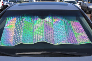 car windscreen and visor